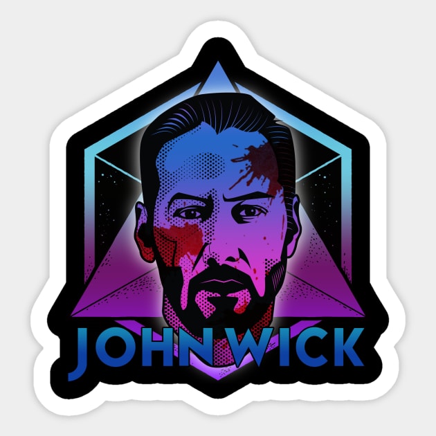 JOHN WICK'D Sticker by theanomalius_merch